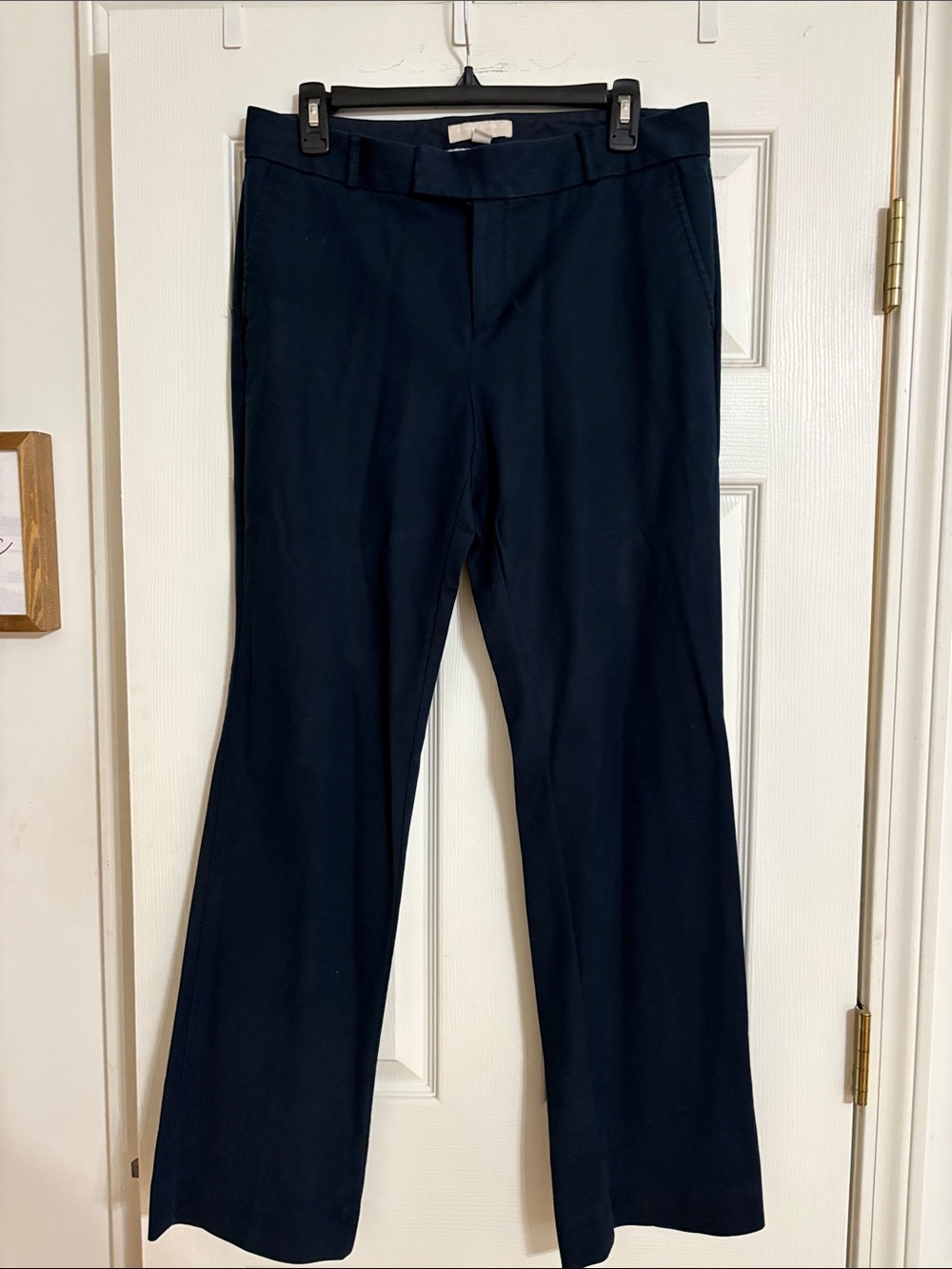 Banana Republic Navy Tailored Wide-Leg Pants